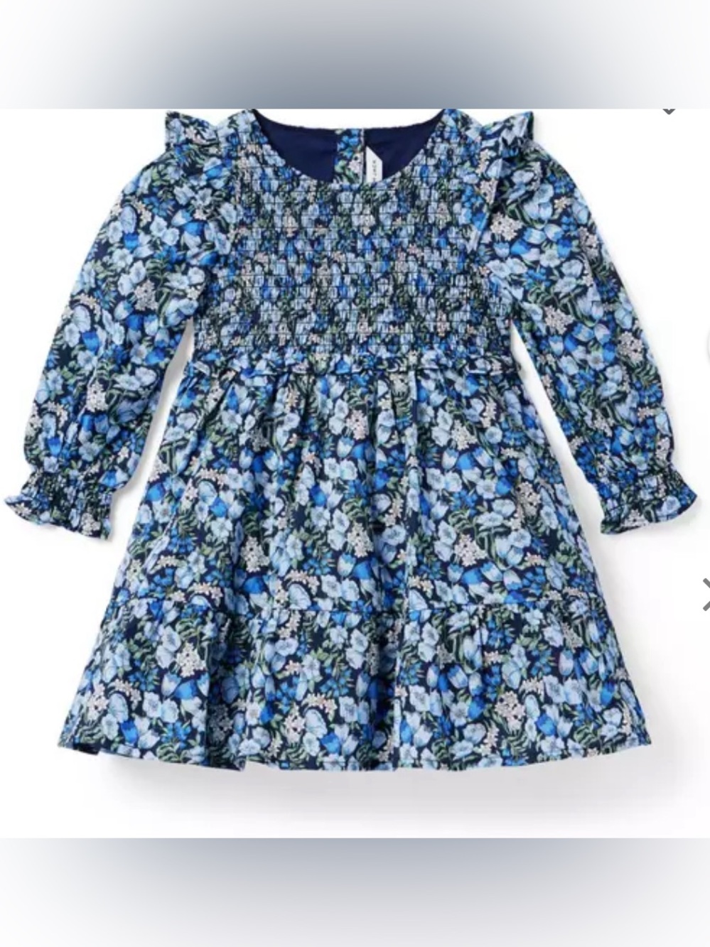 Janie and Jack | The Eloise Smocked Dress in Merchant Marine Floral Size 6